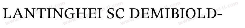 LANTINGHEI SC DEMIBIOLD字体转换
